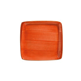 Bonna China Sienna 6.25" x 5.75"  Square Terracotta Porcelain Plate (Set of 4)